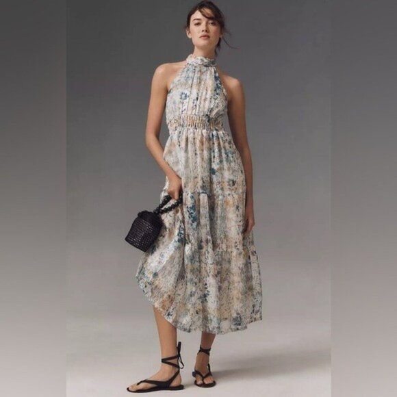 NWT Size L- Anthropologie The Somerset Maxi Dress: Halter Edition (NWT US$198) - Picture 1 of 14
